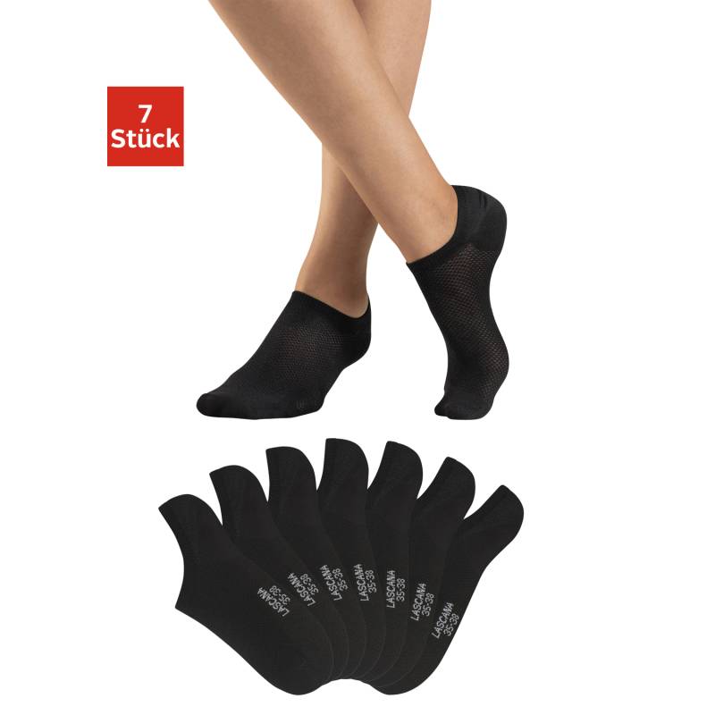 LASCANA ACTIVE Sneakersocken Damen 7x schwarz Gr.35-38 von LASCANA ACTIVE