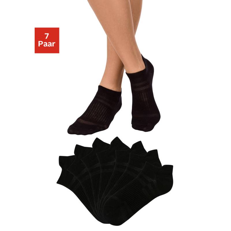 LASCANA ACTIVE Sneakersocken Damen 7x schwarz Gr.35-38 von LASCANA ACTIVE