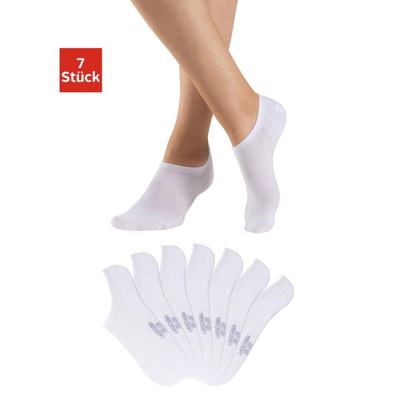 LASCANA ACTIVE Sneakersocken Damen 7x weiß Gr.35-38 von LASCANA ACTIVE