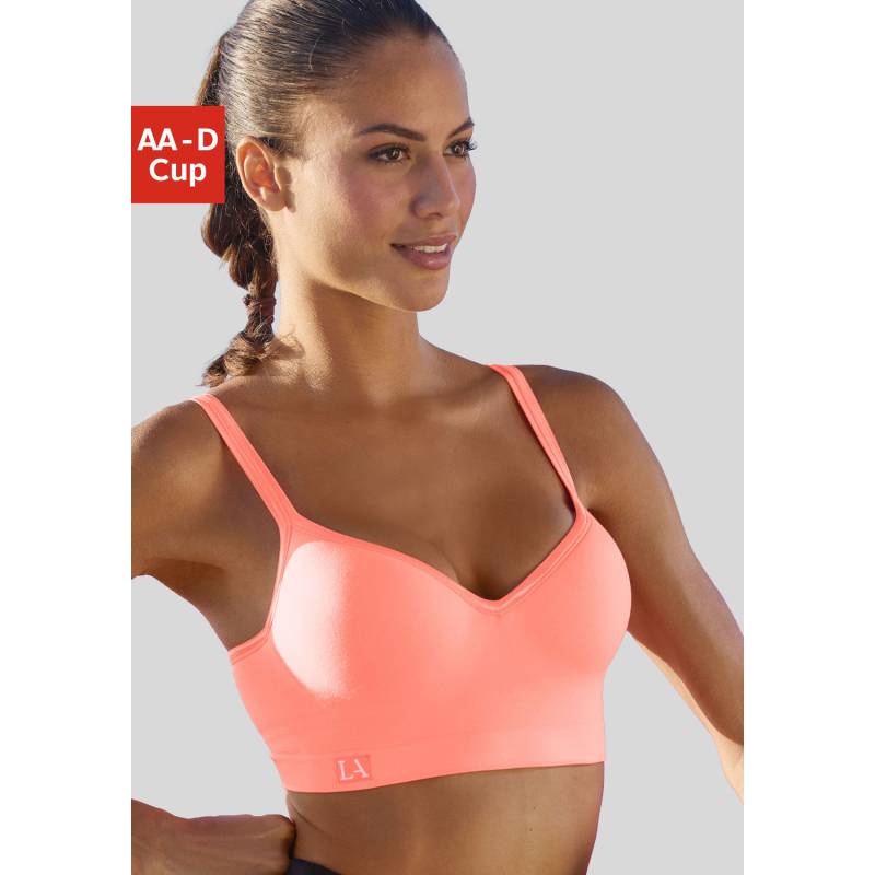 LASCANA ACTIVE Sport-Push-up-BH Damen neon koralle Gr.70B von LASCANA ACTIVE