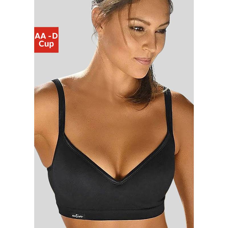 LASCANA ACTIVE Sport-Push-up-BH Damen schwarz Gr.90AA von LASCANA ACTIVE