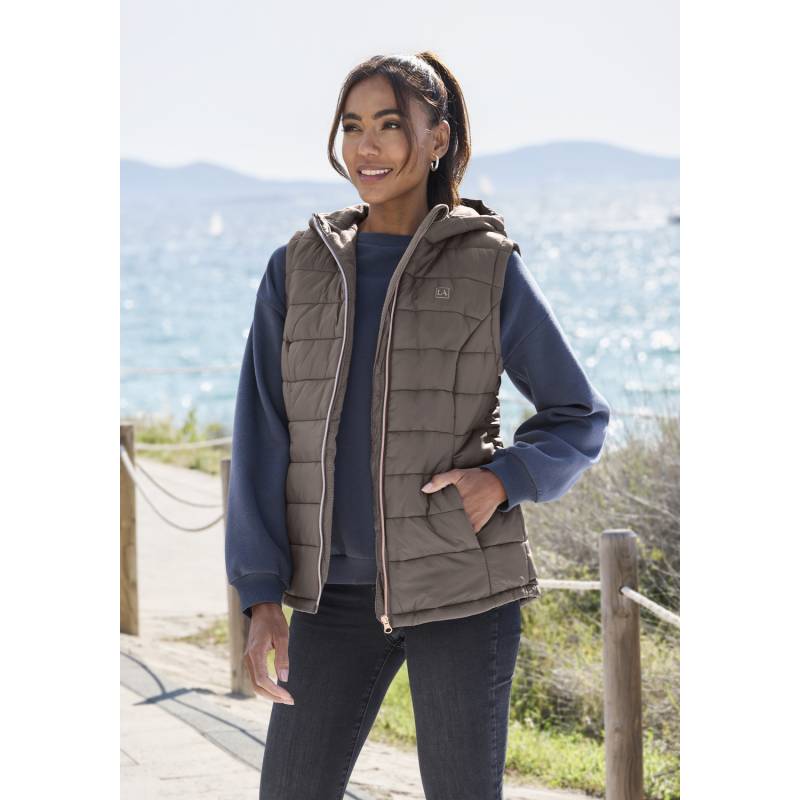 LASCANA ACTIVE Steppweste Damen braun Gr.36 von LASCANA ACTIVE