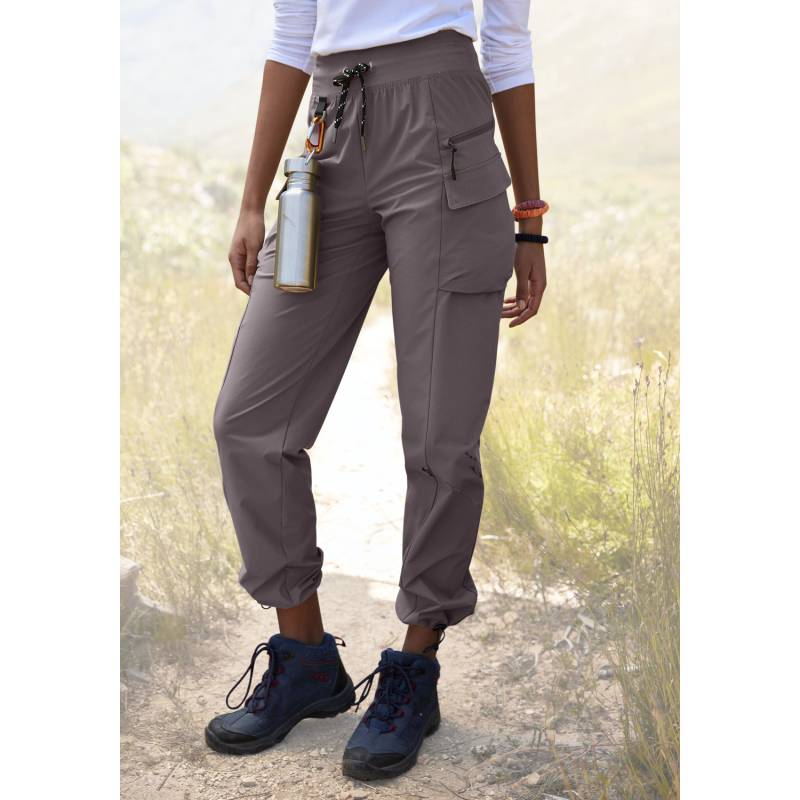 LASCANA ACTIVE Trekkinghose Damen taupe Gr.44 von LASCANA ACTIVE