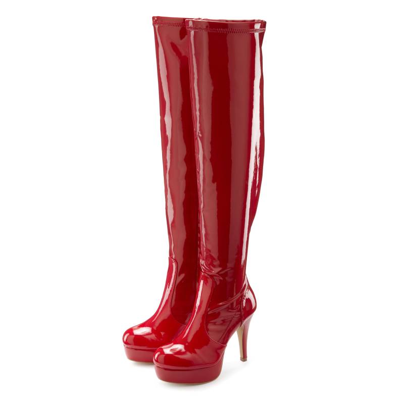 LASCANA BELLE AFFAIRE Overkneestiefel Damen rot Gr.45 von LASCANA BELLE AFFAIRE