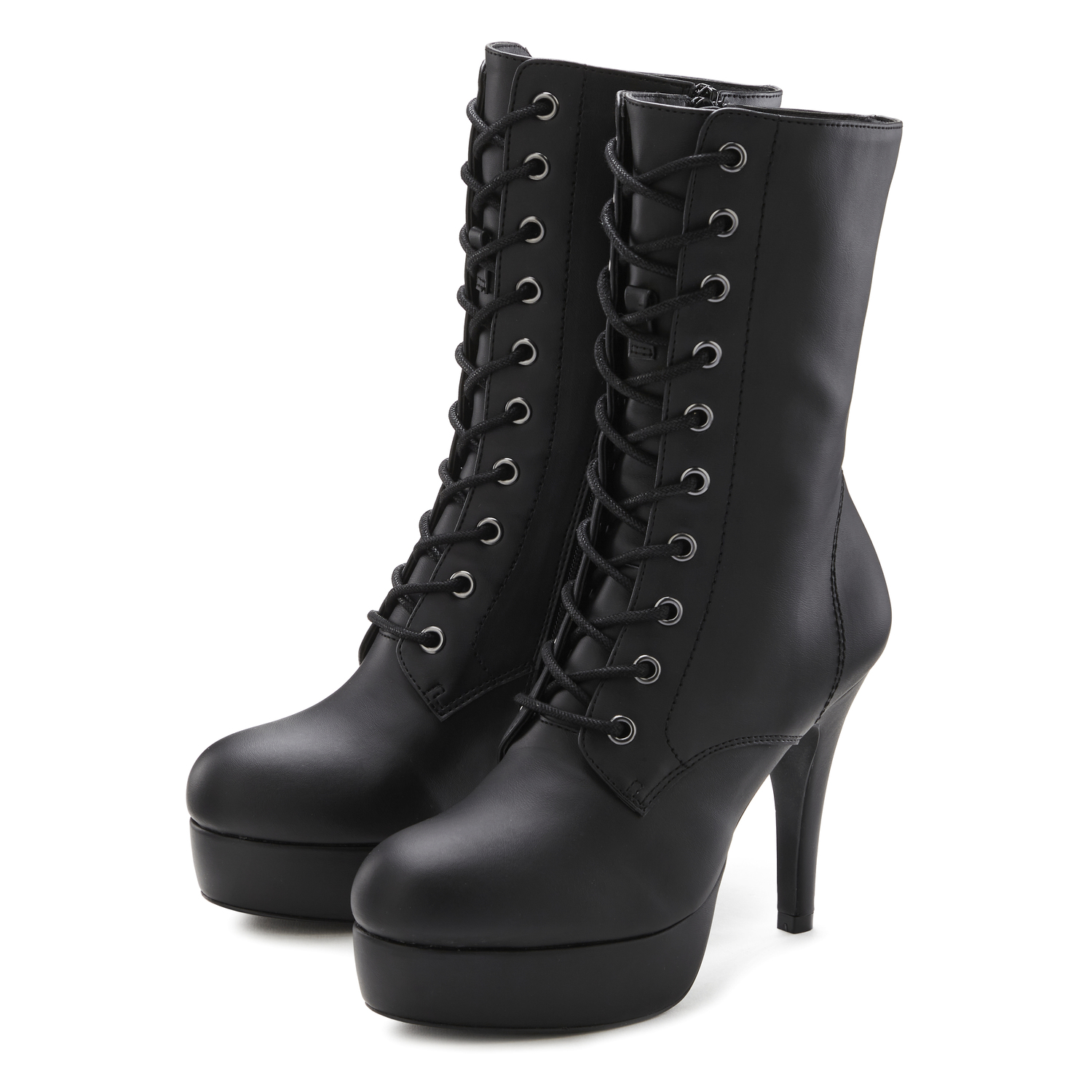 LASCANA BELLE AFFAIRE Schnürstiefelette Damen schwarz uni Gr.43 von LASCANA BELLE AFFAIRE