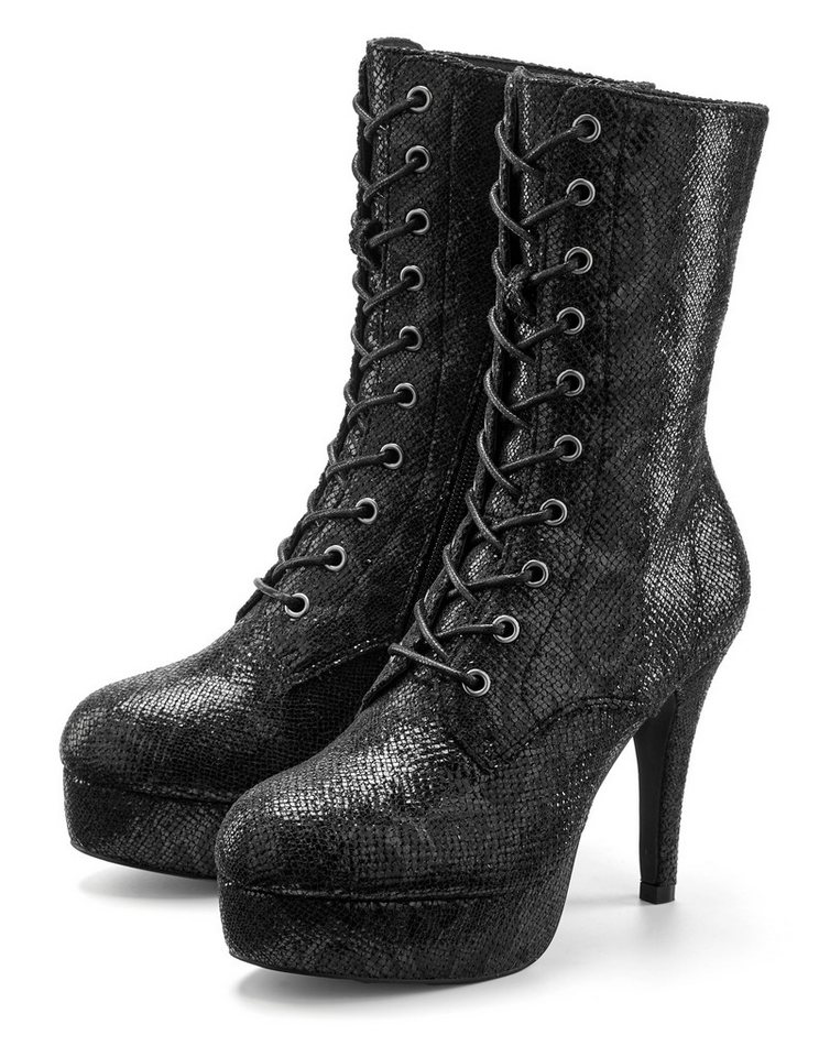 LASCANA Belle Affaire Stiefel, Schnürstiefelette, High-Heel-Boots mit Plateauabsatz von LASCANA Belle Affaire