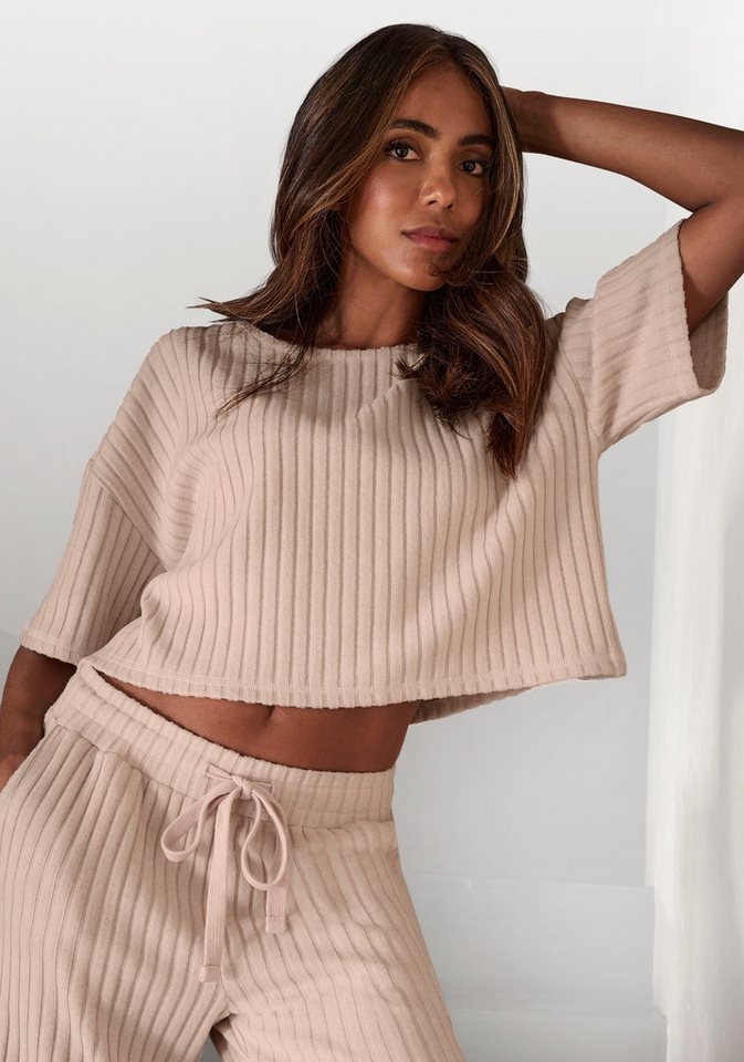 LASCANA 3/4-Arm-Shirt Lounge-/Strickshirt aus weichem Strick, Loungewear von LASCANA