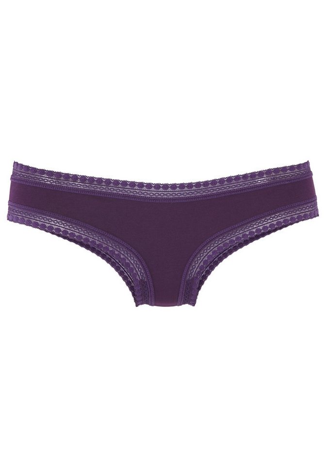 LASCANA Brasilslip (3er-Set) aus elastischer Baumwolle mit weicher Spitze von LASCANA