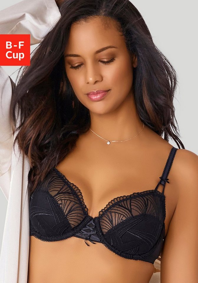 LASCANA Bügel-BH mit modischer Stickerei Spitze und Schnürung, Dessous LASCANA Bügel-BH mit modischer Stickerei Spitze und Schnürung, Dessous von LASCANA