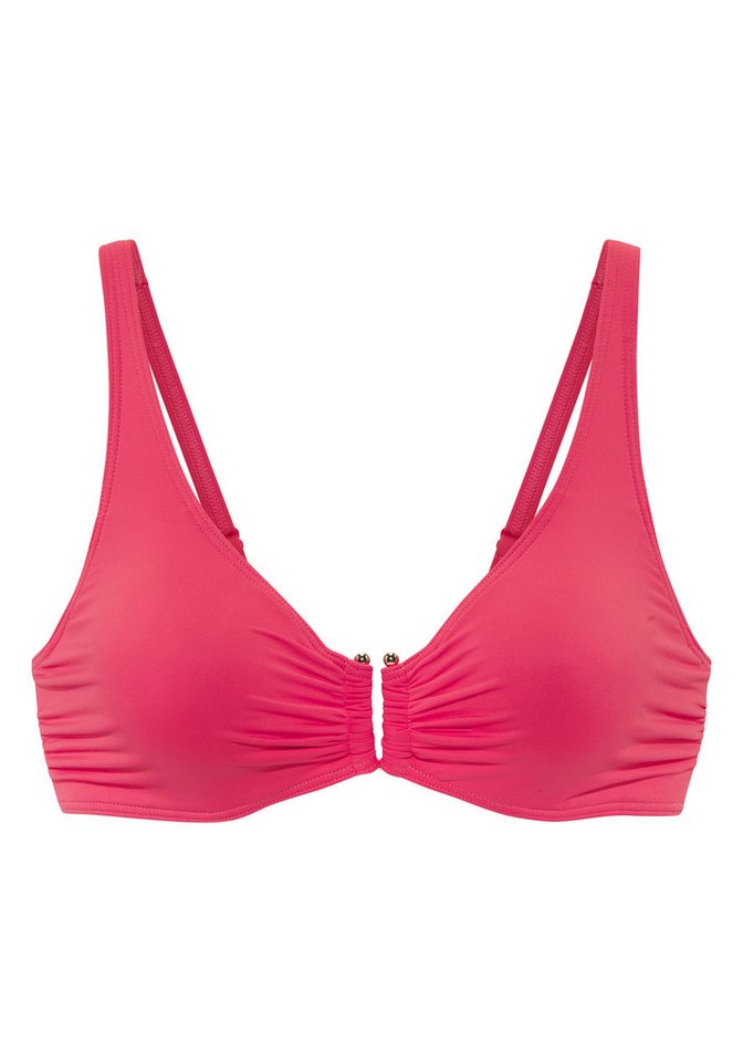 LASCANA Bügel-Bikini-Top Italy, mit goldfarbigen Accessoire von LASCANA
