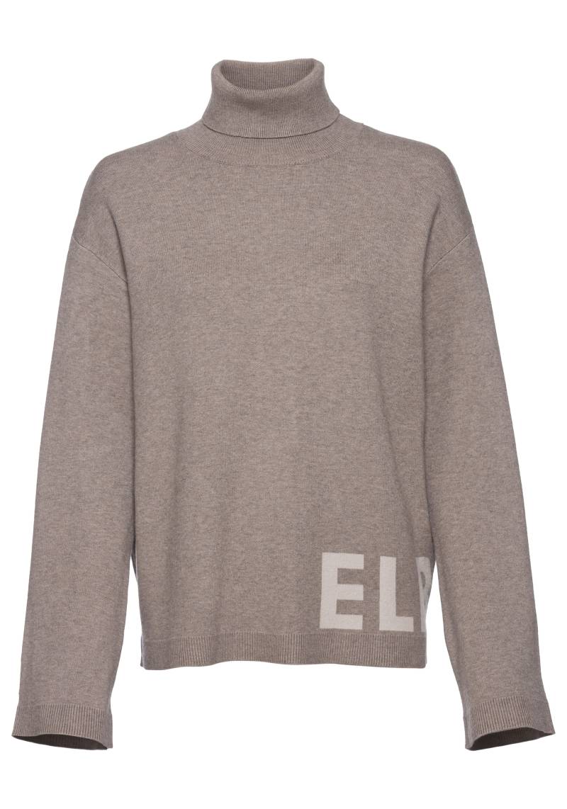 LASCANA - Elbsand LM Knit Turtleneck taupe melang von LASCANA