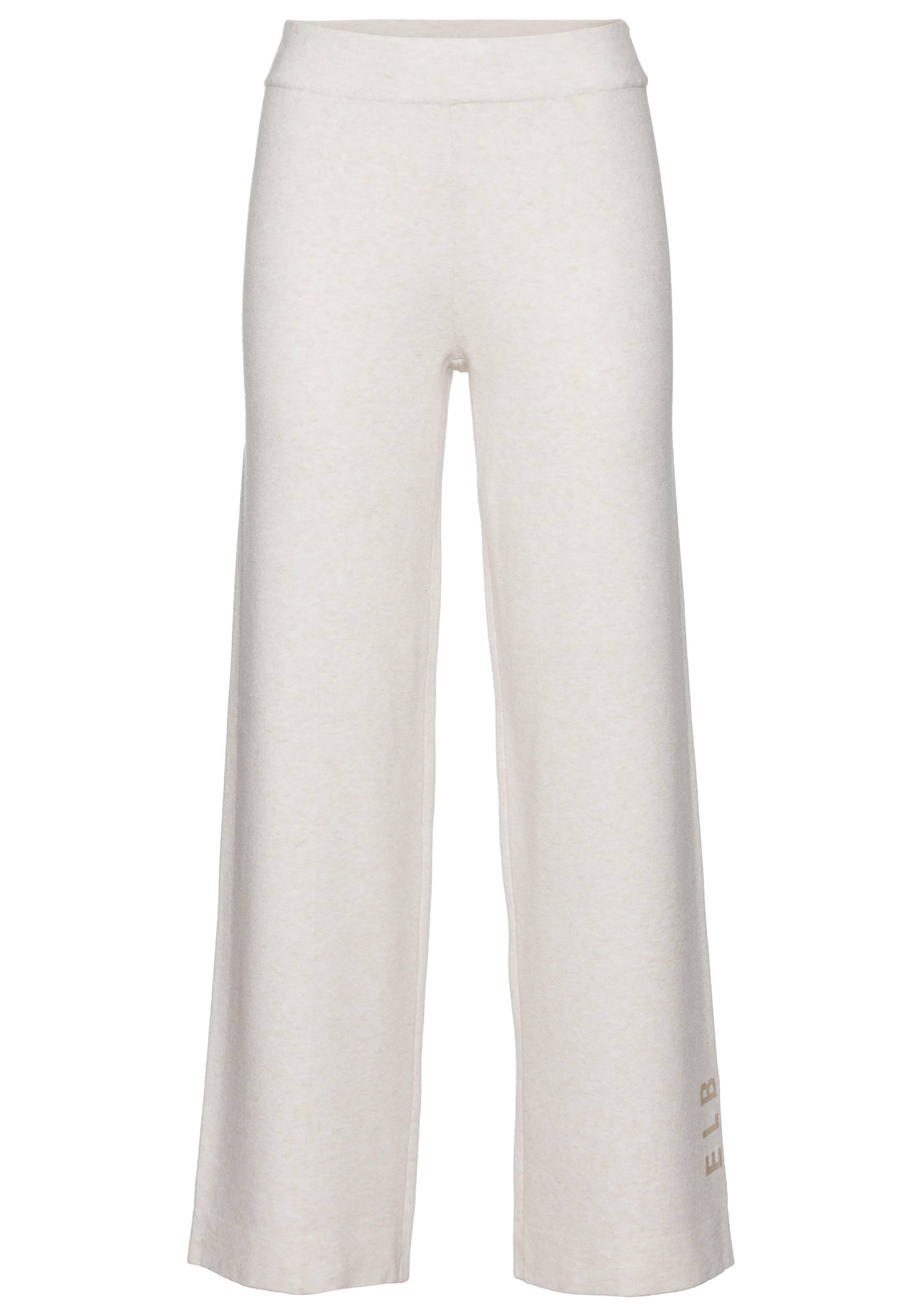 LASCANA - Elbsand LM Knit Wide Leg Pants offwhite mel von LASCANA