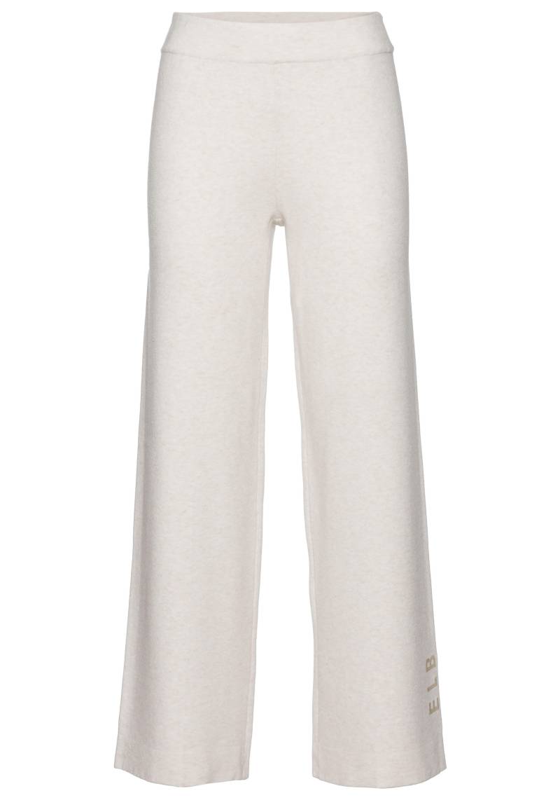 LASCANA - Elbsand LM Knit Wide Leg Pants offwhite mel von LASCANA