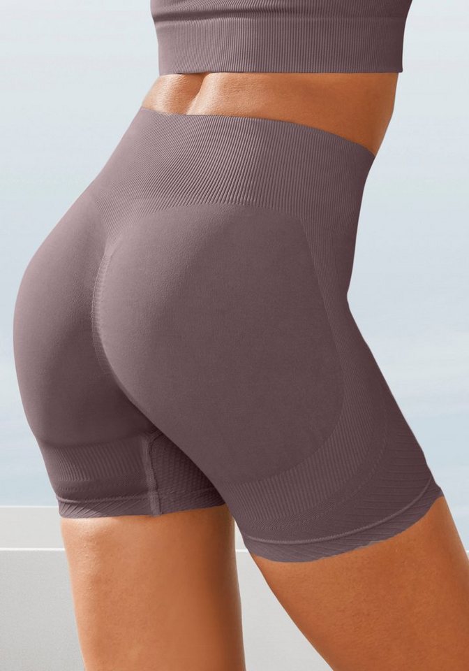 LASCANA Funktionsshorts Po Push Up mit Rippstruktur und Shapingeffekt, Sportshorts von LASCANA