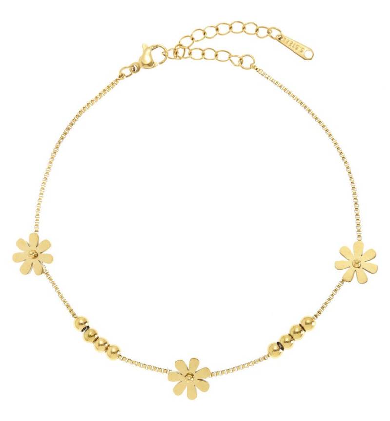 LASCANA Fußkette Edelstahlschmuck, Hochwertiger, vergoldeter Fußschmuck von LASCANA