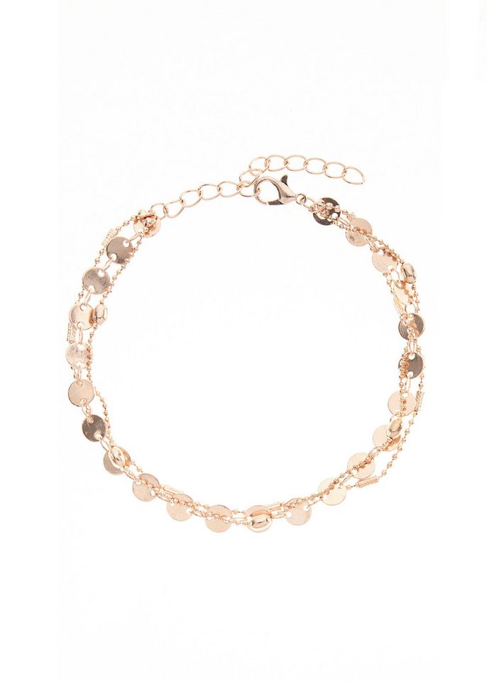 LASCANA Fußkette, mit kleinen Plättchen, Fußkettchen-Armband, Fußketten Set von LASCANA