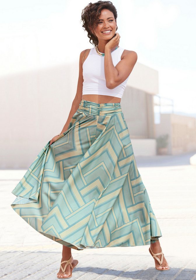 LASCANA Hosenrock aus glatter Ware, Culotte, extraweites Bein von LASCANA