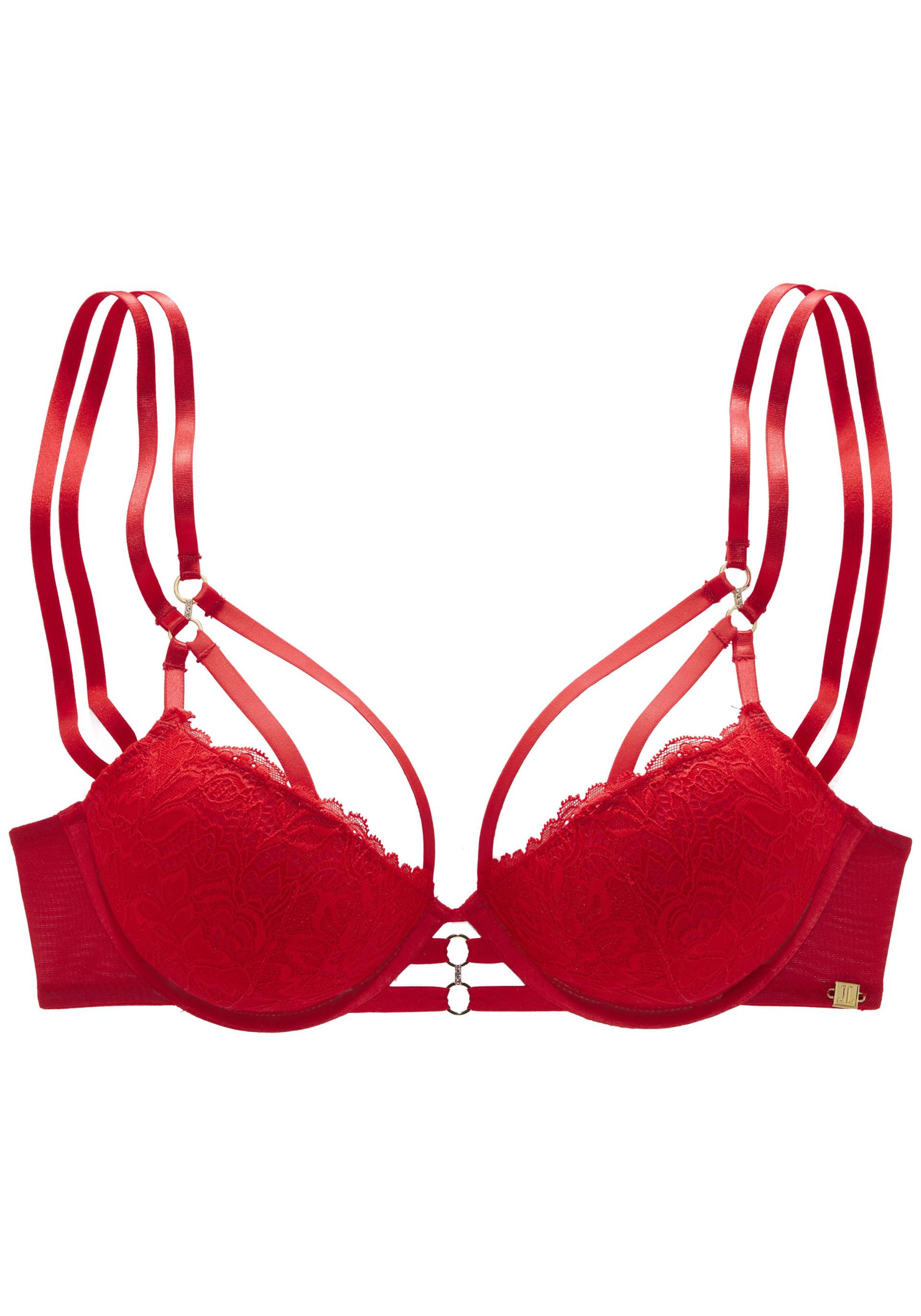 LASCANA - JETTE LM Push-up bra red - Gr. - 85B von LASCANA