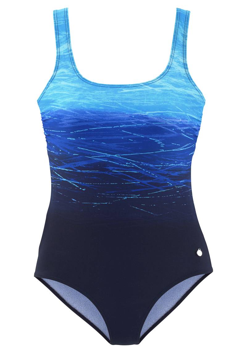 LASCANA - LASCANA Badeanzug blue print - Gr. - 38B von LASCANA