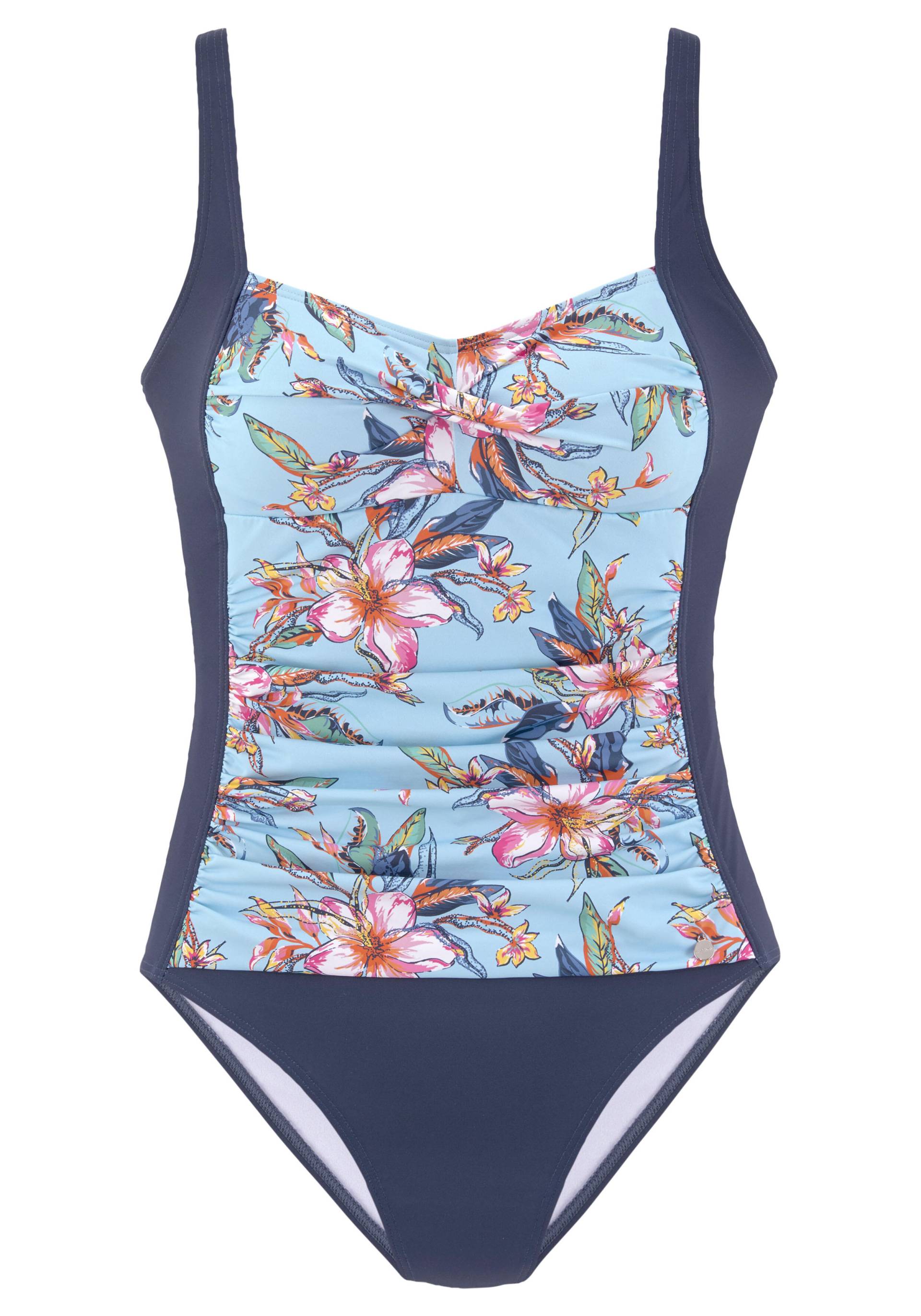 LASCANA - LASCANA Badeanzug mit Cup lt.blue prin - Gr. - 40C von LASCANA