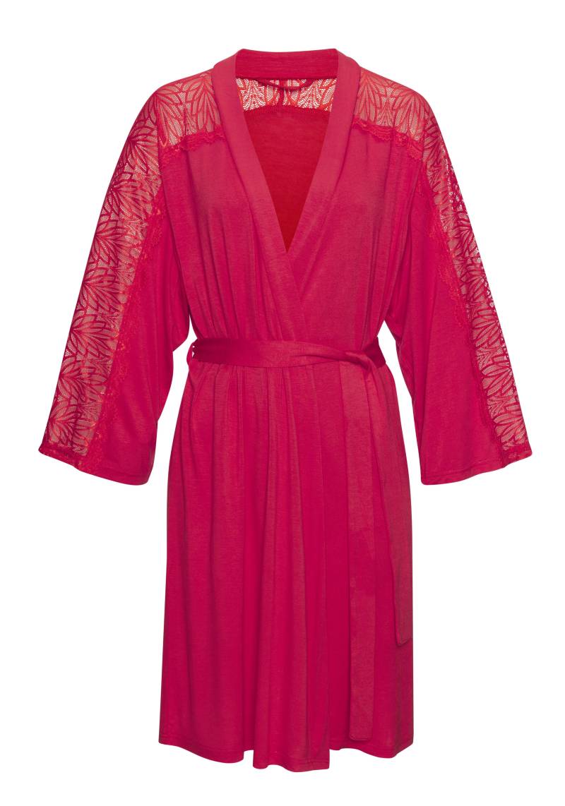 LASCANA - LASCANA LAS Curvy Capsule Kimono red - Gr. - 32/34 von LASCANA