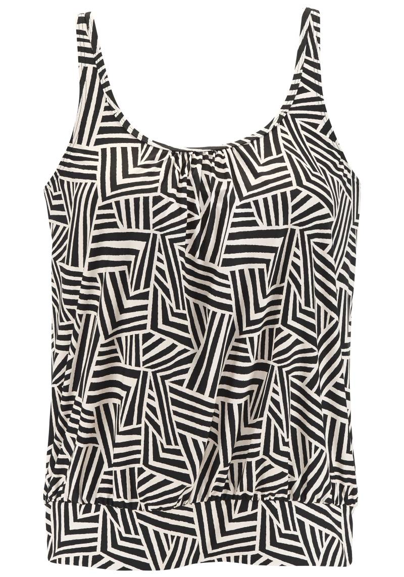 LASCANA - LASCANA OT Oversize-Tankini black-creme - Gr. - 38 von LASCANA