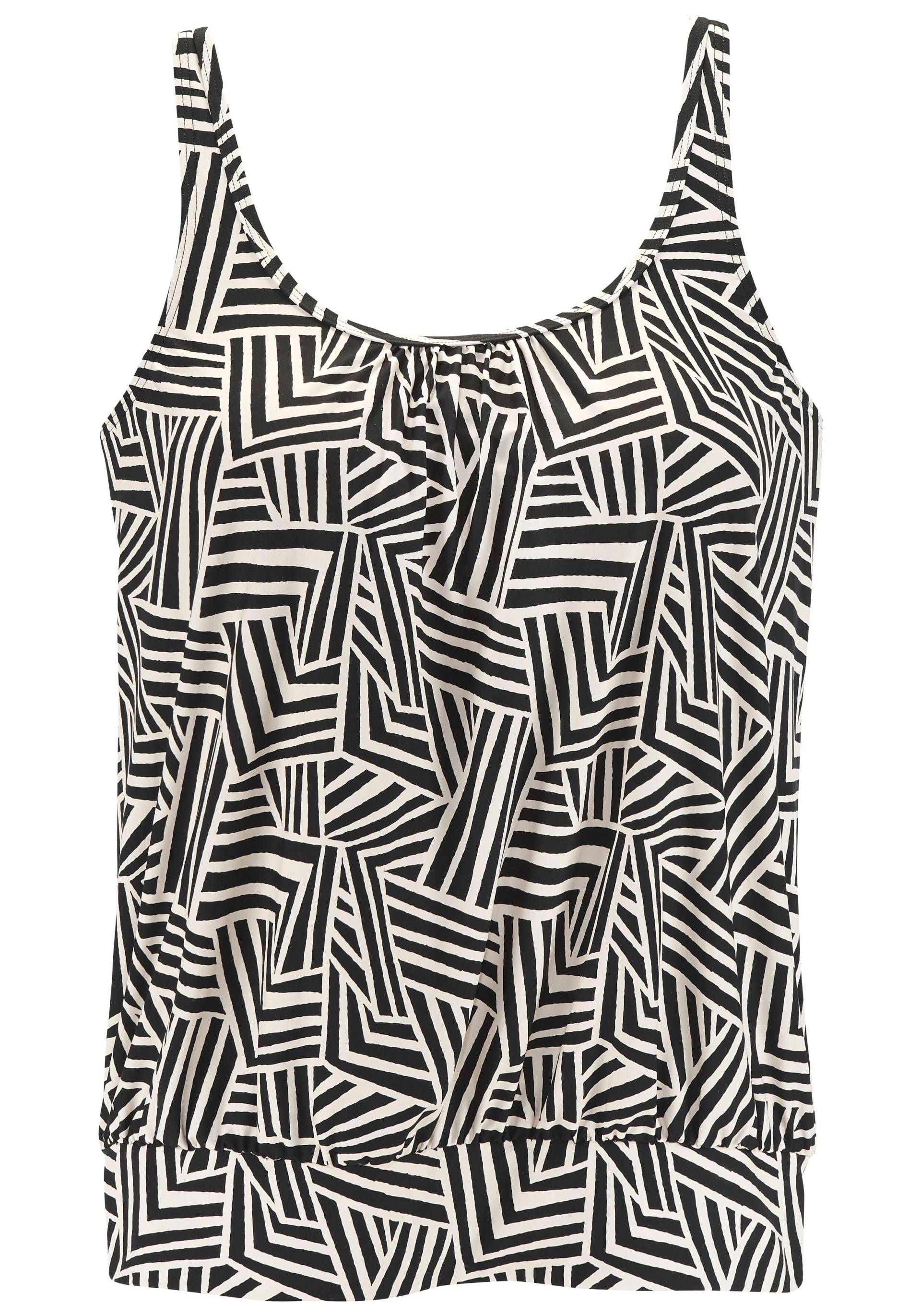 LASCANA - LASCANA OT Oversize-Tankini black-creme - Gr. - 40 von LASCANA