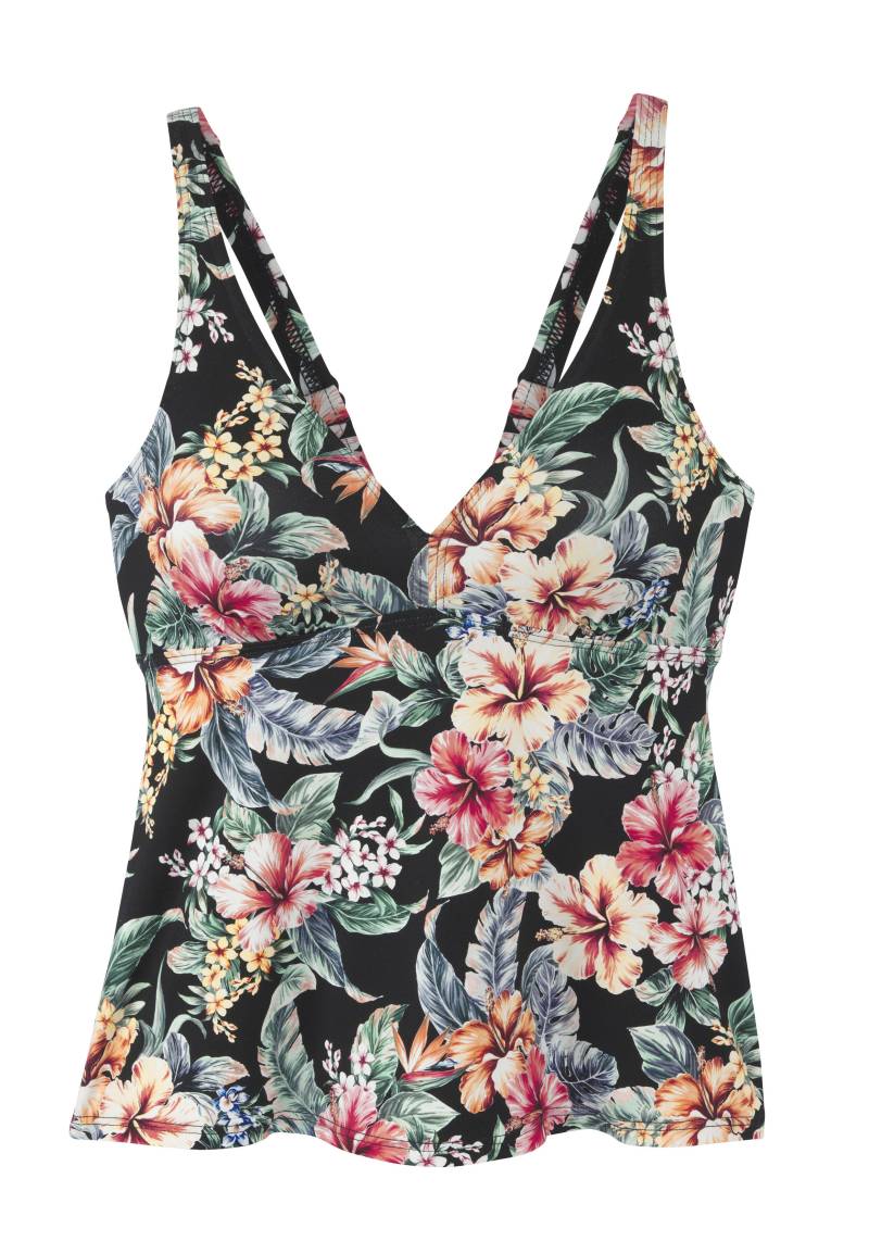 LASCANA - LASCANA OT Tankini mit Bügel Bade black print - Gr. - 38C von LASCANA