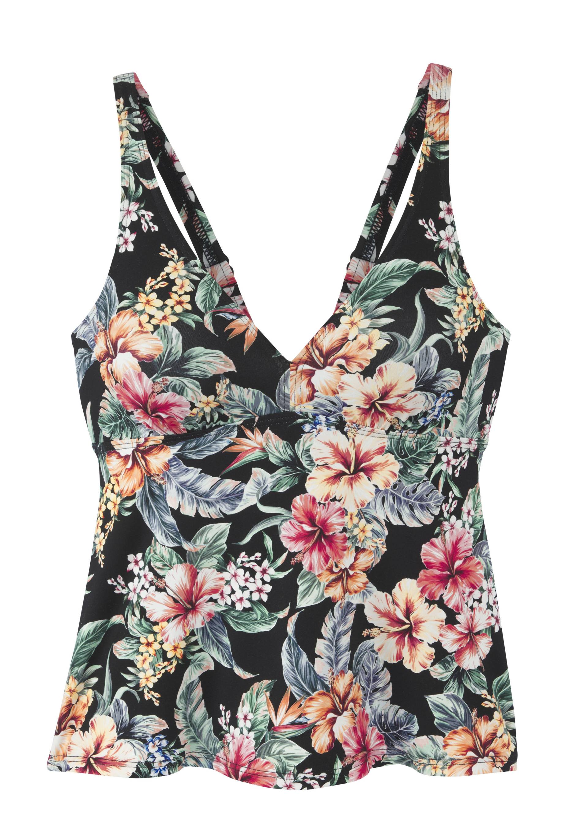 LASCANA - LASCANA OT Tankini mit Bügel Bade black print - Gr. - 40E von LASCANA