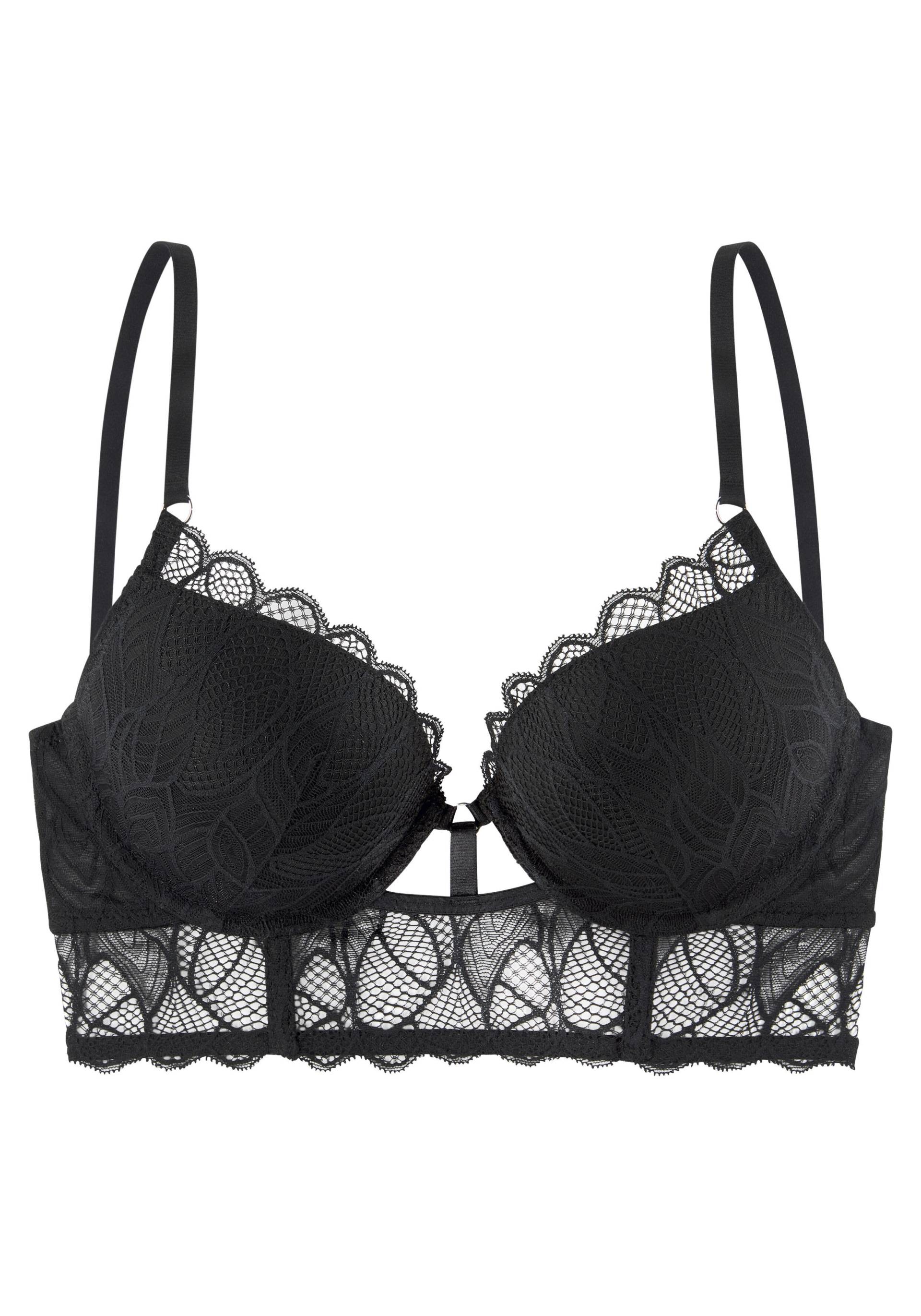 LASCANA - LASCANA Push-up bustier black - Gr. - 70C von LASCANA
