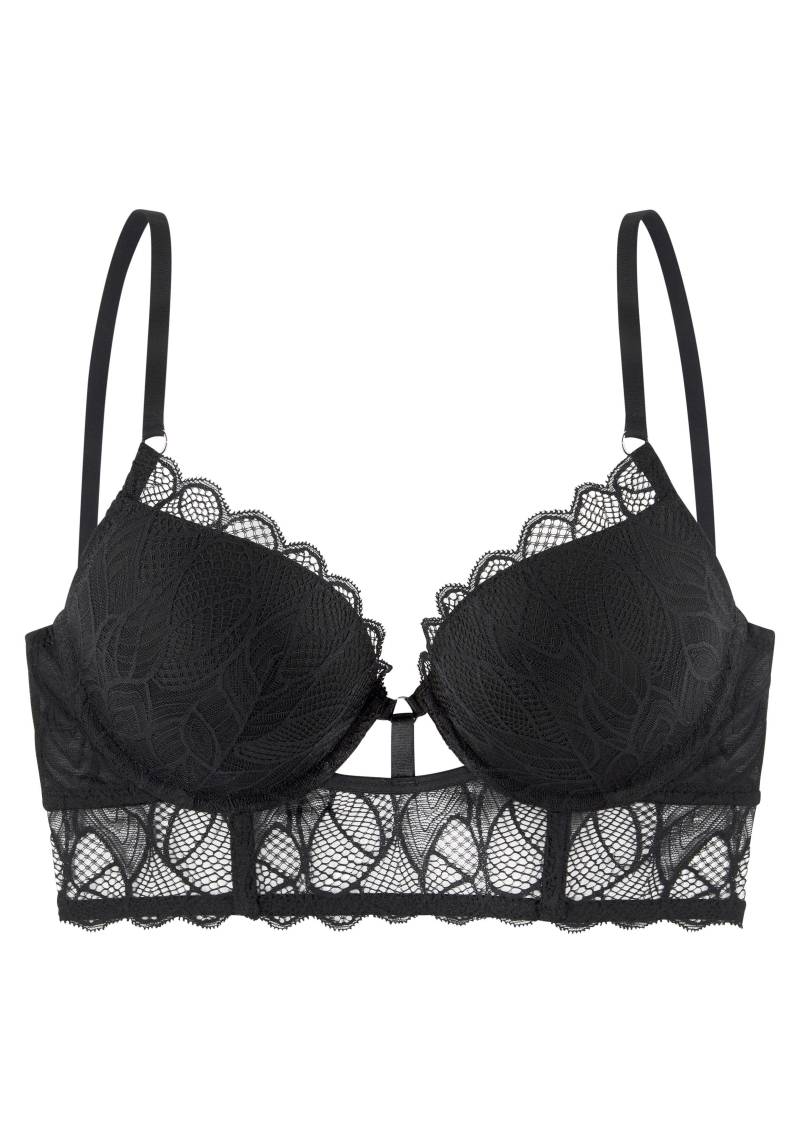 LASCANA - LASCANA Push-up bustier black - Gr. - 70C von LASCANA