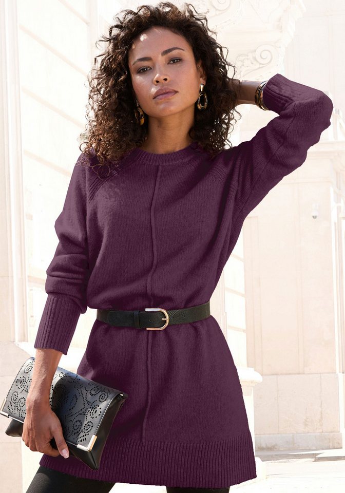 LASCANA Longpullover in lässiger Form aus supersofter Qualität, Kuschelpulli, Pulloverkleid von LASCANA