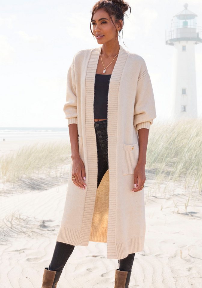 LASCANA Longstrickjacke aus kuscheligem Strick von LASCANA