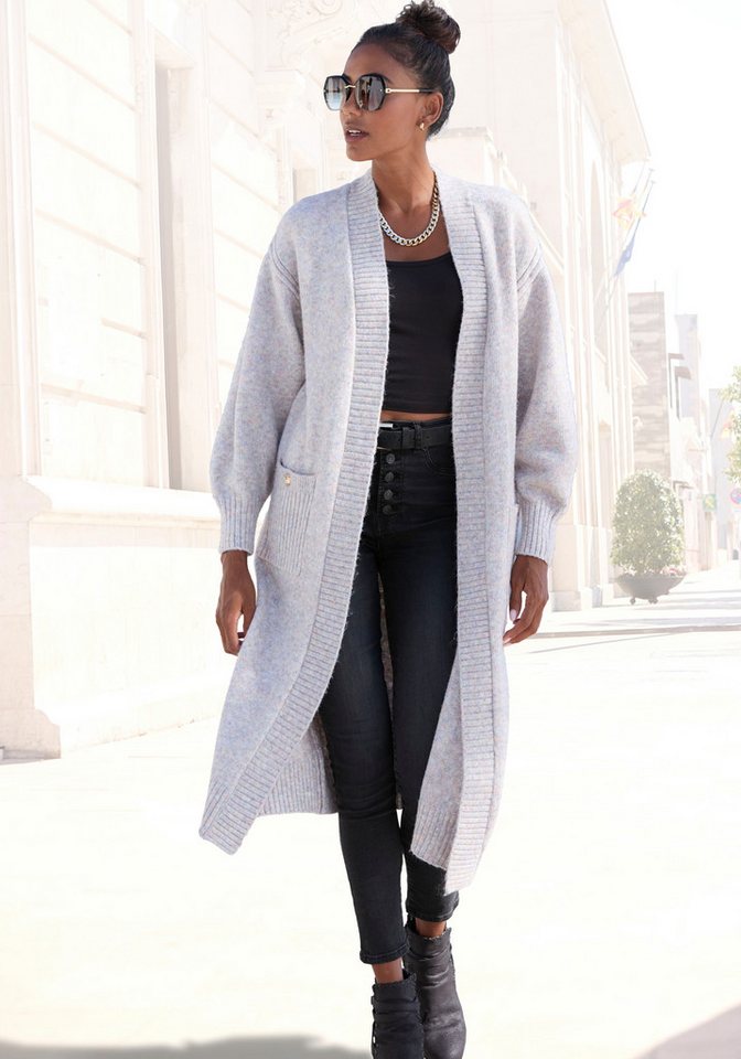 LASCANA Longstrickjacke aus kuscheligem Strick von LASCANA