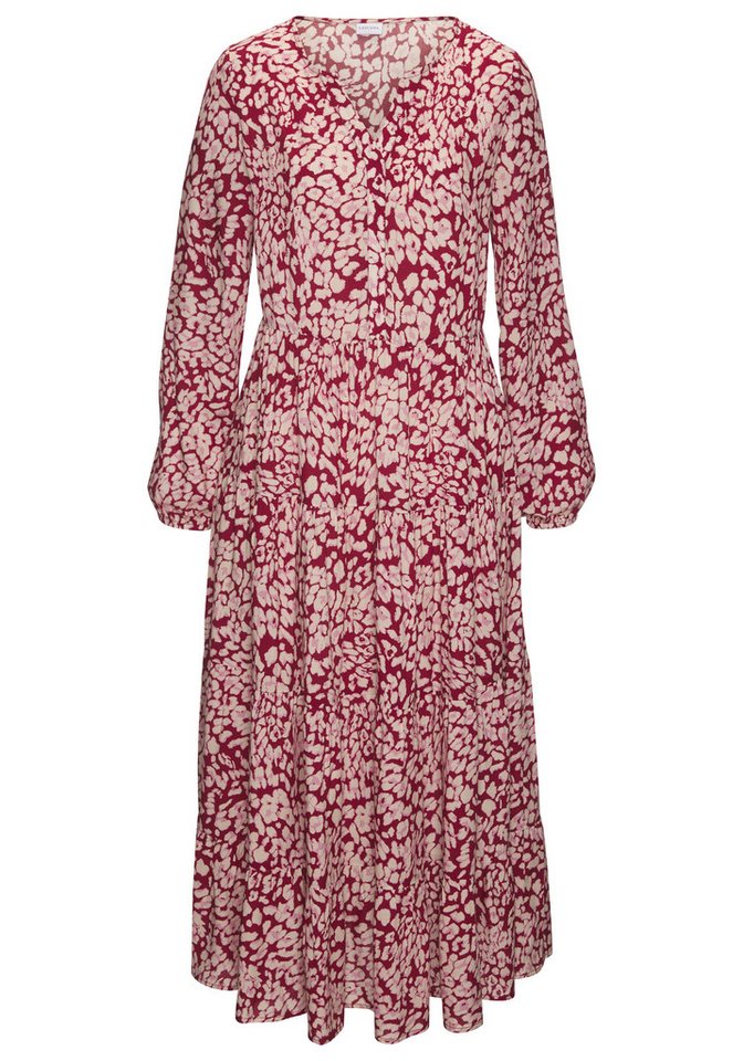 LASCANA Maxikleid mit buntem Leoprint und Volants, Sommerkleid von LASCANA