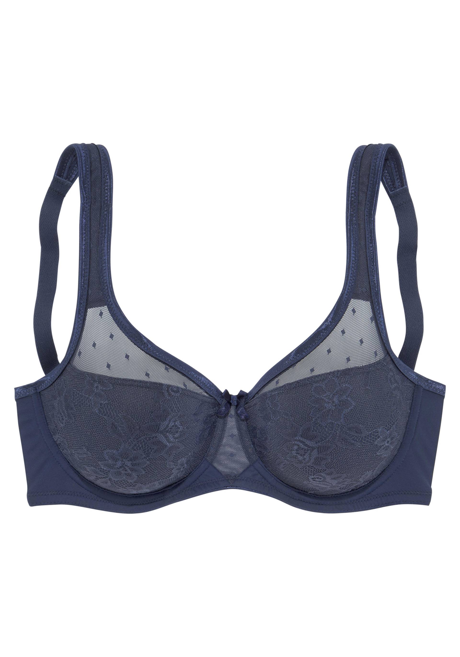 LASCANA - NUANCE Minimizer bra navy solid - Gr. - 85F von LASCANA