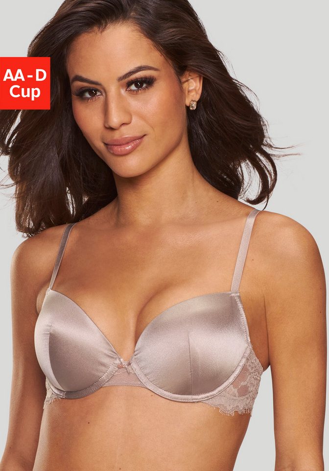 LASCANA Push-up-BH Alana mit hohem Seidenanteil und edler Spitze, Dessous von LASCANA