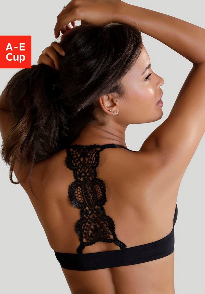 LASCANA Push-up-BH Alicia Spitzenrücken mit Stickerei Motiv, Dessous von LASCANA