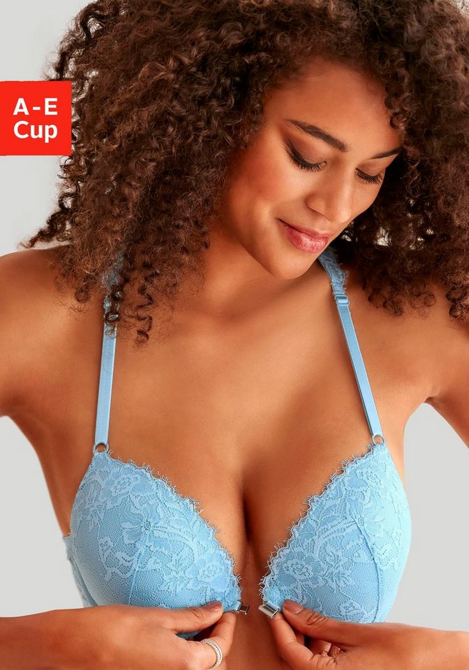 LASCANA Push-up-BH mit Spitze, die anteilig recyceltes Polyamid enthält, Dessous von LASCANA