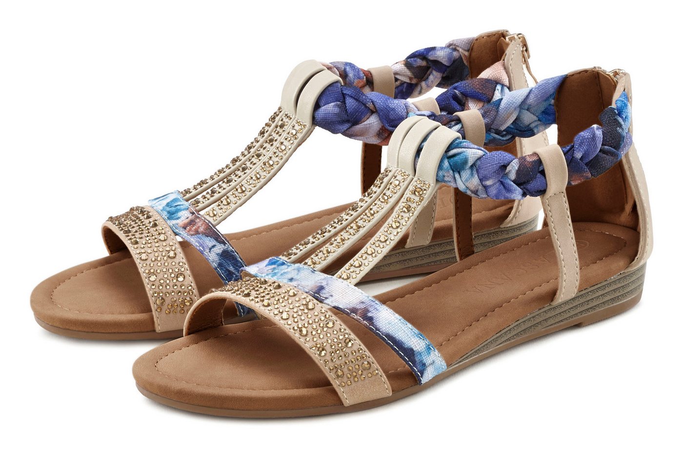 LASCANA Sommerschuh, Sandalette, Sandale mit Verzierung und kleinem Keilabsatz im Festival-Look VEGAN LASCANA Sommerschuh, Sandalette, Sandale mit Verzierung und kleinem Keilabsatz im Festival-Look VEGAN von LASCANA