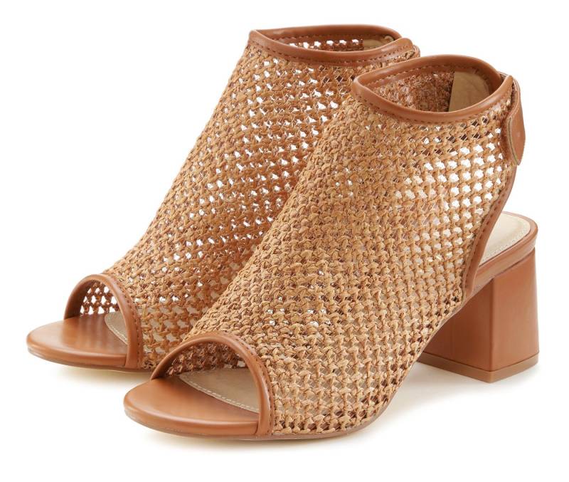 LASCANA Sommerschuh Sandalette Sandale, Sommerschuh in modischer Flecht-Optik VEGAN von LASCANA