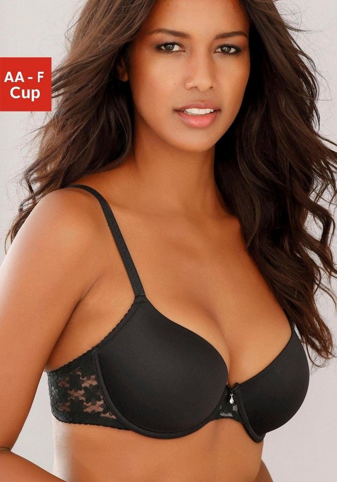 LASCANA Schalen-BH mit Rücken aus blumiger, elastischer Spitze, Dessous von LASCANA