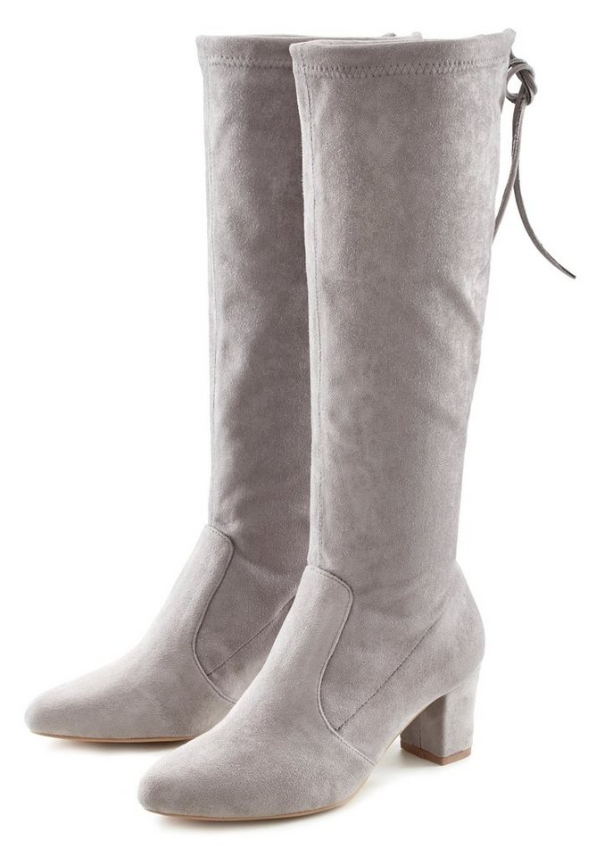 LASCANA Schlupfstiefel Schlupfboots, Slouchy Boots, Slip-On, Stretch & Blockabsatz LASCANA Schlupfstiefel Schlupfboots, Slouchy Boots, Slip-On, Stretch & Blockabsatz von LASCANA