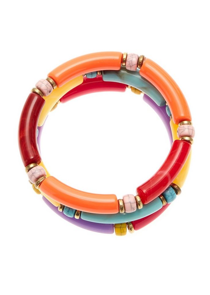 LASCANA Armband Set (Set, 3-tlg), elastische Armbänder Set in bunter Farbvariation von LASCANA