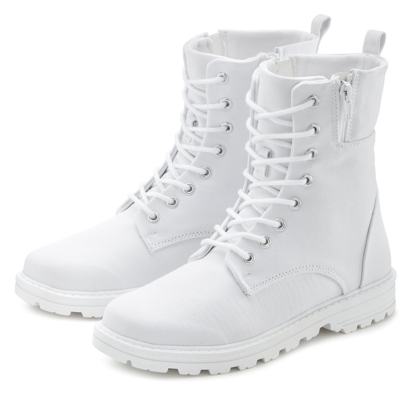 LASCANA Schnürstiefelette zum Schnüren, modische Optik im Combat Look, Reißverschluss-Boots LASCANA Schnürstiefelette zum Schnüren, modische Optik im Combat Look, Reißverschluss-Boots von LASCANA