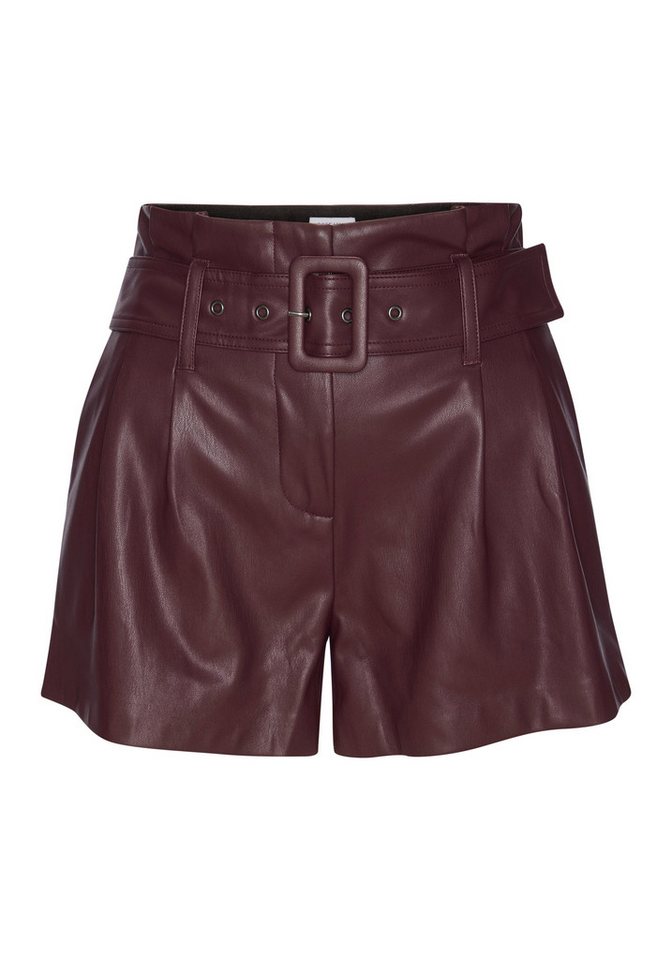 LASCANA Shorts (mit Gürtel) aus Lederimitat, Kunstleder Shorts, elegant, modisch von LASCANA