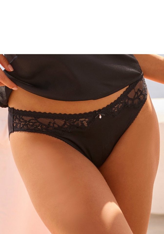 LASCANA Slip Alana mit hohem Seidenanteil und edler Spitze von LASCANA