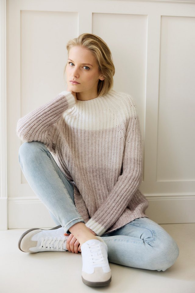 LASCANA Stehkragenpullover mit modischem Farbverlauf, Strickpullover von LASCANA
