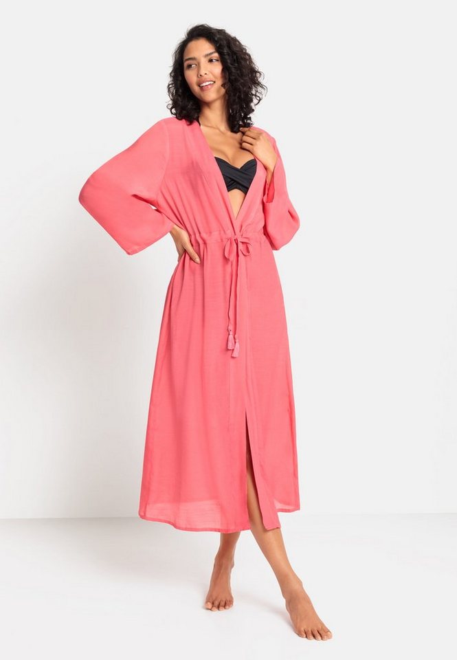 LASCANA Strandkleid im Kimono-Style zum Binden, langärmliges Sommerkleid, Kaftan von LASCANA