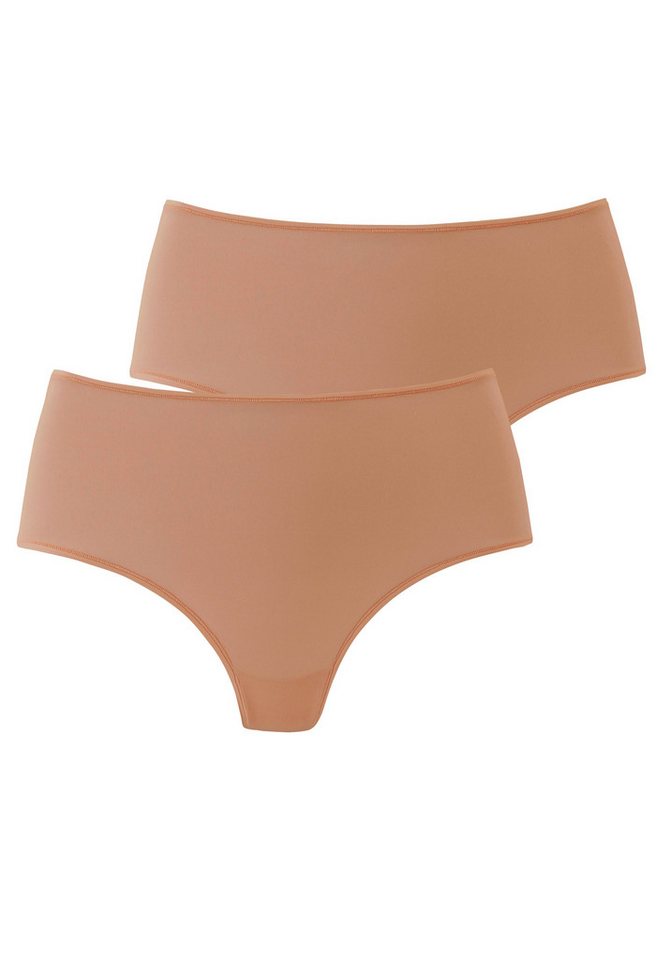 LASCANA High-Waist-String (2er-Pack) aus weicher und hoch elastischer Microfaser von LASCANA